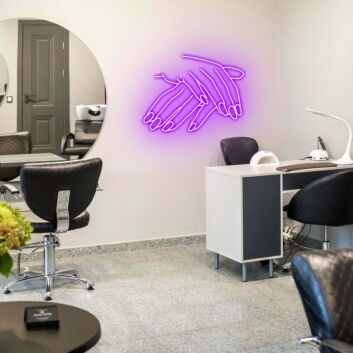 Hände Neon LED Neonschild für Nagelstudio