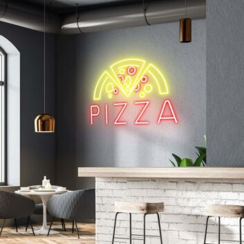 Personalisierbares Pizza Trio LED Neonschild