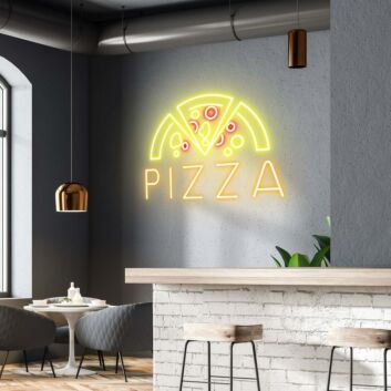 Personalisierbares Pizza Trio LED Neonschild
