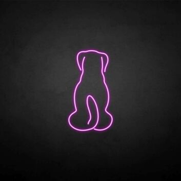 Hundesilhouette von hinten LED-Neonschild Wohnzimmer