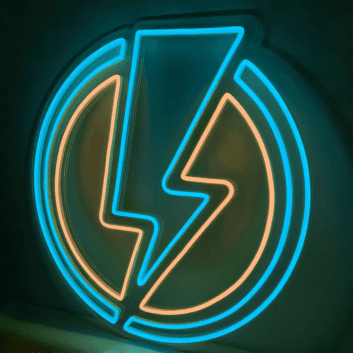 Blitzsymbol LED-Neonschild für Gaming Bar