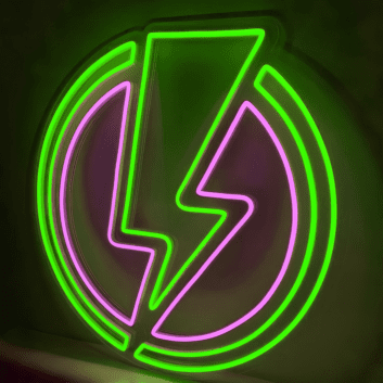 Blitzsymbol LED-Neonschild für Gaming Bar