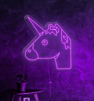 Einhorn Kopf LED Neon Neonschild