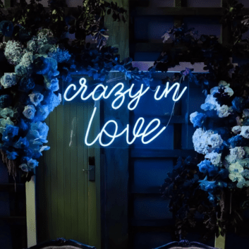 crazy in love LED-Neonschild für Hochzeit und Party