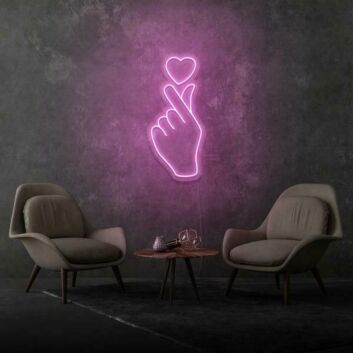 Hand mit Herzsymbol LED-Neonschild Wohnzimmer Cafe