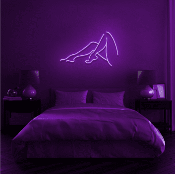 Linienzeichnung von Beinen LED-Neonschild Schlafzimmer Wohnzimmer