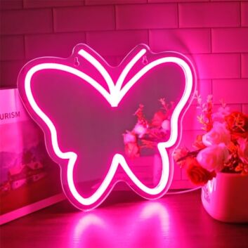 Schmetterling LED-Neonschild für Wohnzimmer Schlafzimmer