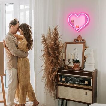 Herzform LED-Neonschild für Wohnzimmer Schlafzimmer