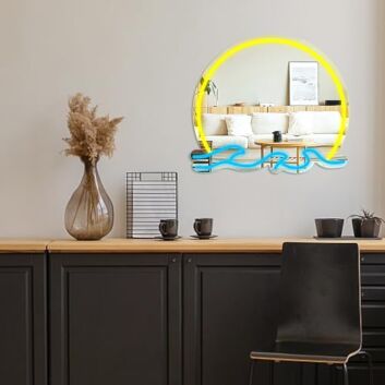 Sonne und Meereswellen LED-Neonschild Wohnzimmer Schlafzimmer