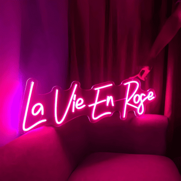 La Vie En Rose LED-Neonschild für Wohnzimmer oder Schlafzimmer