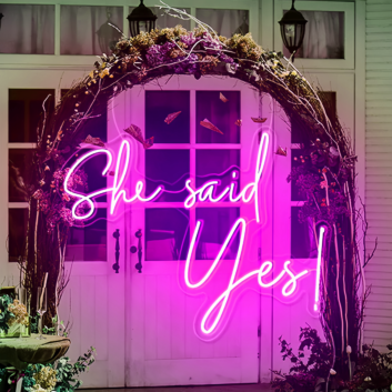 She said Yes! LED-Neonschild für Hochzeit und Verlobung