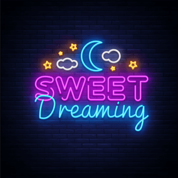 SWEET Dreaming LED-Neonschild Schlafzimmer Kinderzimmer