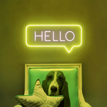 HELLO LED-Neonschild für Wohnzimmer Flur