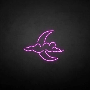 Halbmond mit Wolken LED-Neonschild Schlafzimmer Wohnzimmer