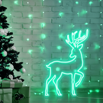 Rentier LED-Neonschild für Weihnachten Wohnzimmer
