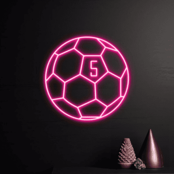Fußball LED Neonschild für Kinderzimmer und Sportbar