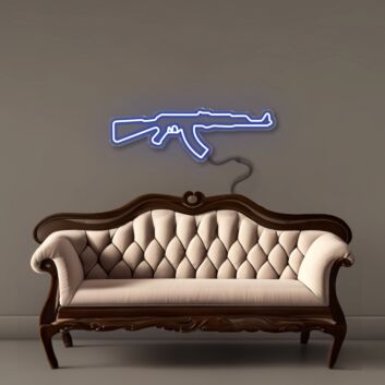 Sturmgewehr LED-Neonschild Wohnzimmer Mannhöhle
