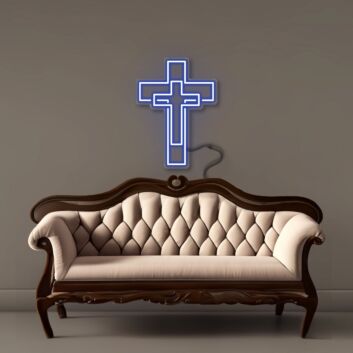 Christliches Kreuz als LED-Neonschild