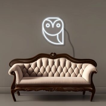 Eule LED-Neonschild Wohnzimmer Büro