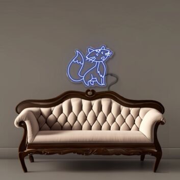 Katze Illustration LED-Neonschild für Wohnzimmer oder Kinderzimmer