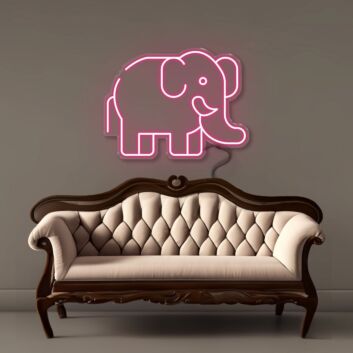 Elefant LED-Neonschild Wohnzimmer Kinderzimmer