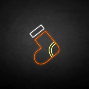 Weihnachtsstrumpf LED-Neonschild für Wohnzimmer und Weihnachten