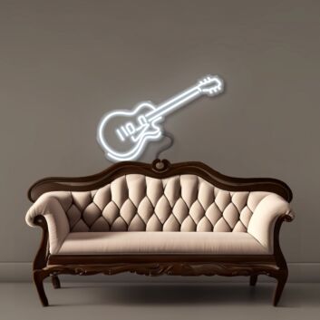 E-Gitarre LED-Neonschild für Wohnzimmer und Musikstudio