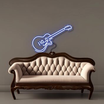 E-Gitarre LED-Neonschild für Wohnzimmer und Musikstudio