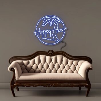 Happy Hour LED-Neonschild für Bar und Wohnzimmer