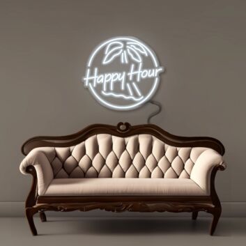 Happy Hour LED-Neonschild für Bar und Wohnzimmer