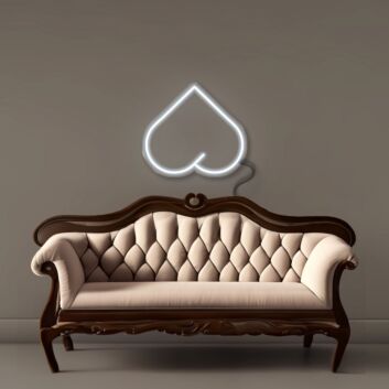 Pik-Symbol LED-Neonschild Wohnzimmer Lounge