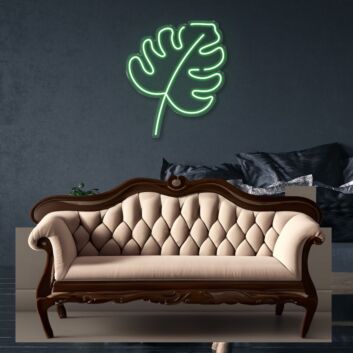 Monstera Blatt LED-Neonschild Wohnzimmer Schlafzimmer