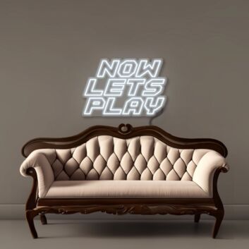 NOW LETS PLAY LED-Neonschild für Gamingzimmer und Wohnzimmer
