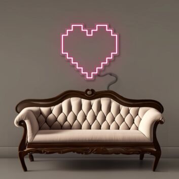 Pixel Herz LED-Neonschild Wohnzimmer Schlafzimmer