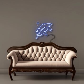 Feder mit Sternen LED-Neonschild Wohnzimmer Schlafzimmer