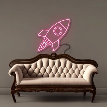 Rakete LED-Neonschild Wohnzimmer Kinderzimmer