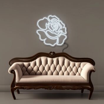 Rosenblüte LED-Neonschild Wohnzimmer Dekoration