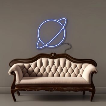 Planet mit Ring LED-Neonschild Wohnzimmer Schlafzimmer