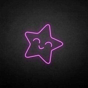 lächelnder Stern LED-Neonschild Kinderzimmer Wohnzimmer
