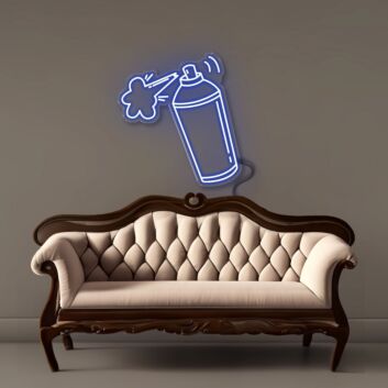 Sprühdose mit Farbspray LED-Neonschild Wohnzimmer Atelier