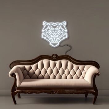 Tigerkopf LED-Neonschild Wohnzimmer Büro