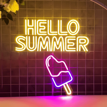 HELLO SUMMER LED-Neonschild für Wohnzimmer und Café