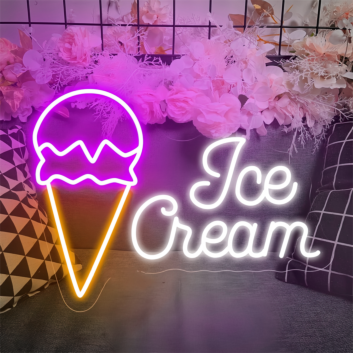 Ice Cream LED-Neonschild für Café und Eisdiele
