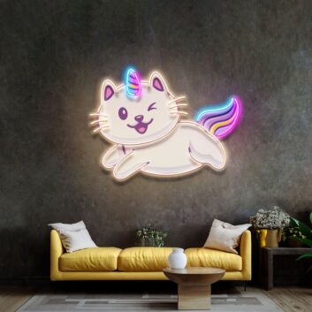 Einhorn Katze LED-Neonschild Wohnzimmer Kinderzimmer