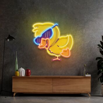 Ente mit Sonnenbrille LED-Neonschild Wohnzimmer Kinderzimmer