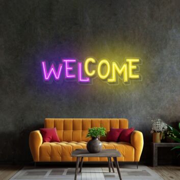 WELCOME LED-Neonschild für Eingangsbereich und Wohnzimmer