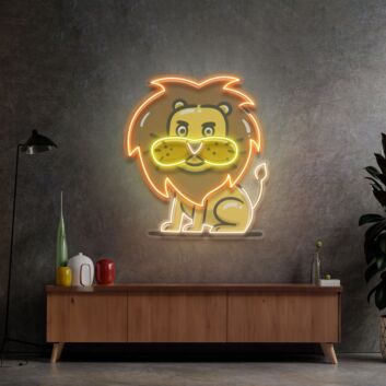 Löwe Illustration LED-Neonschild Wohnzimmer Kinderzimmer