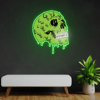 Schmelzender Totenkopf LED-Neonschild Wohnzimmer Gamingraum