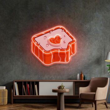 Toastbrot mit Herz LED-Neonschild