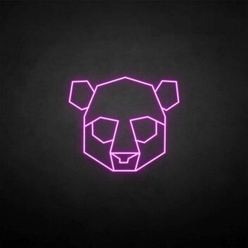 Panda Kopf LED-Neonschild Wohnzimmer Kinderzimmer
